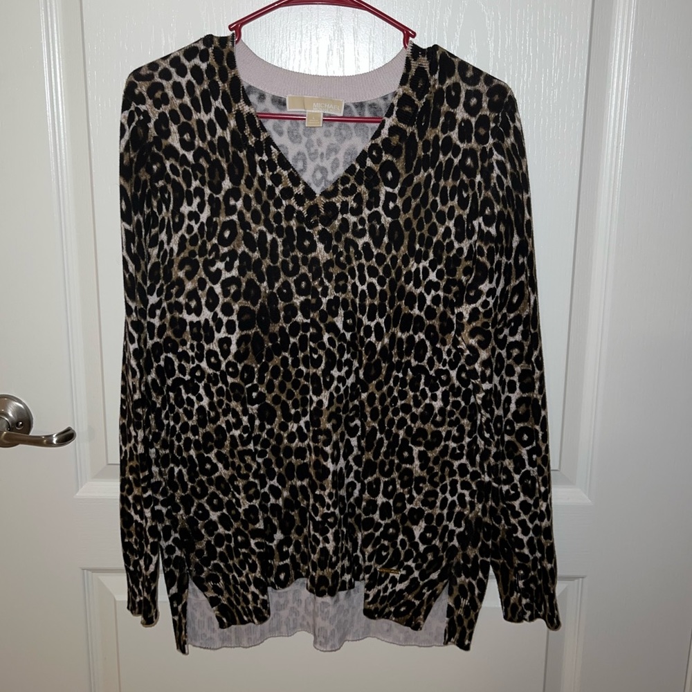 Michael Kors animal print sweater Size L